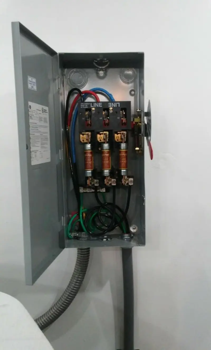Three-phase disconnect switch installed for Electrical Wiring & Rewiring in Sandown